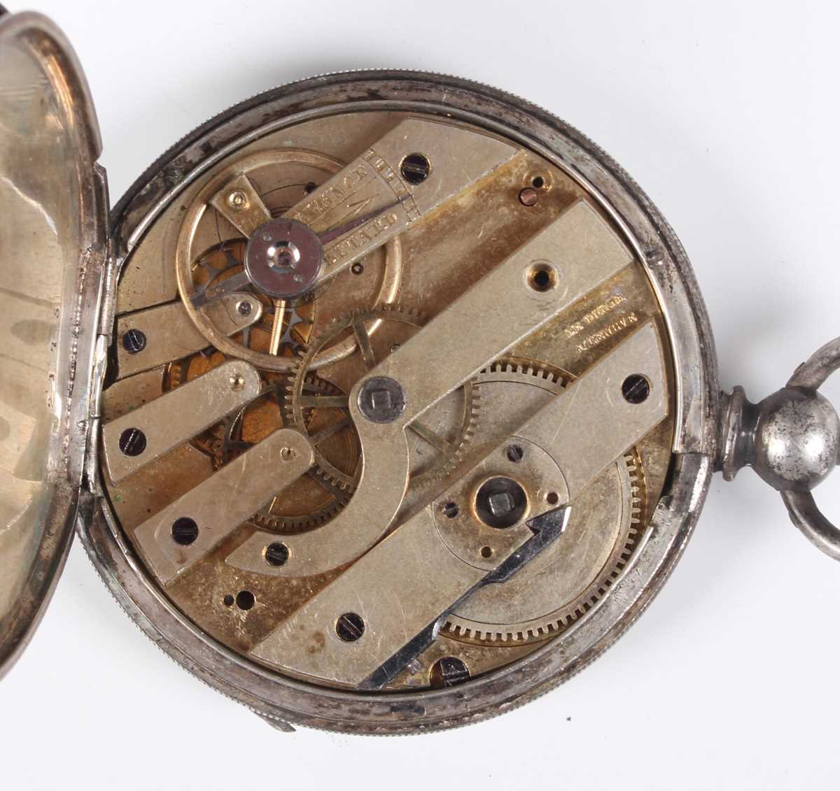 A silver cased keyless wind open faced gentleman's pocket watch, the dial detailed 'Johann Jorgo - Bild 18 aus 31