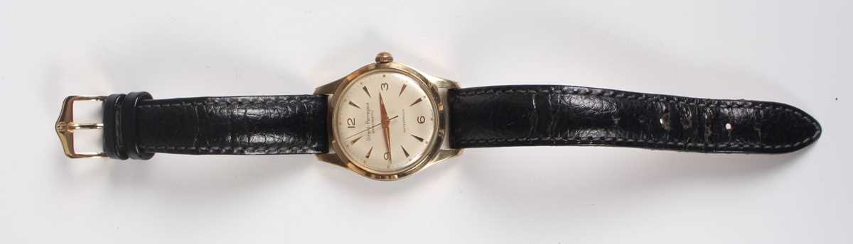 A Girard-Perregaux Gyromatic gilt metal fronted and steel backed gentleman's wristwatch, the - Bild 8 aus 8