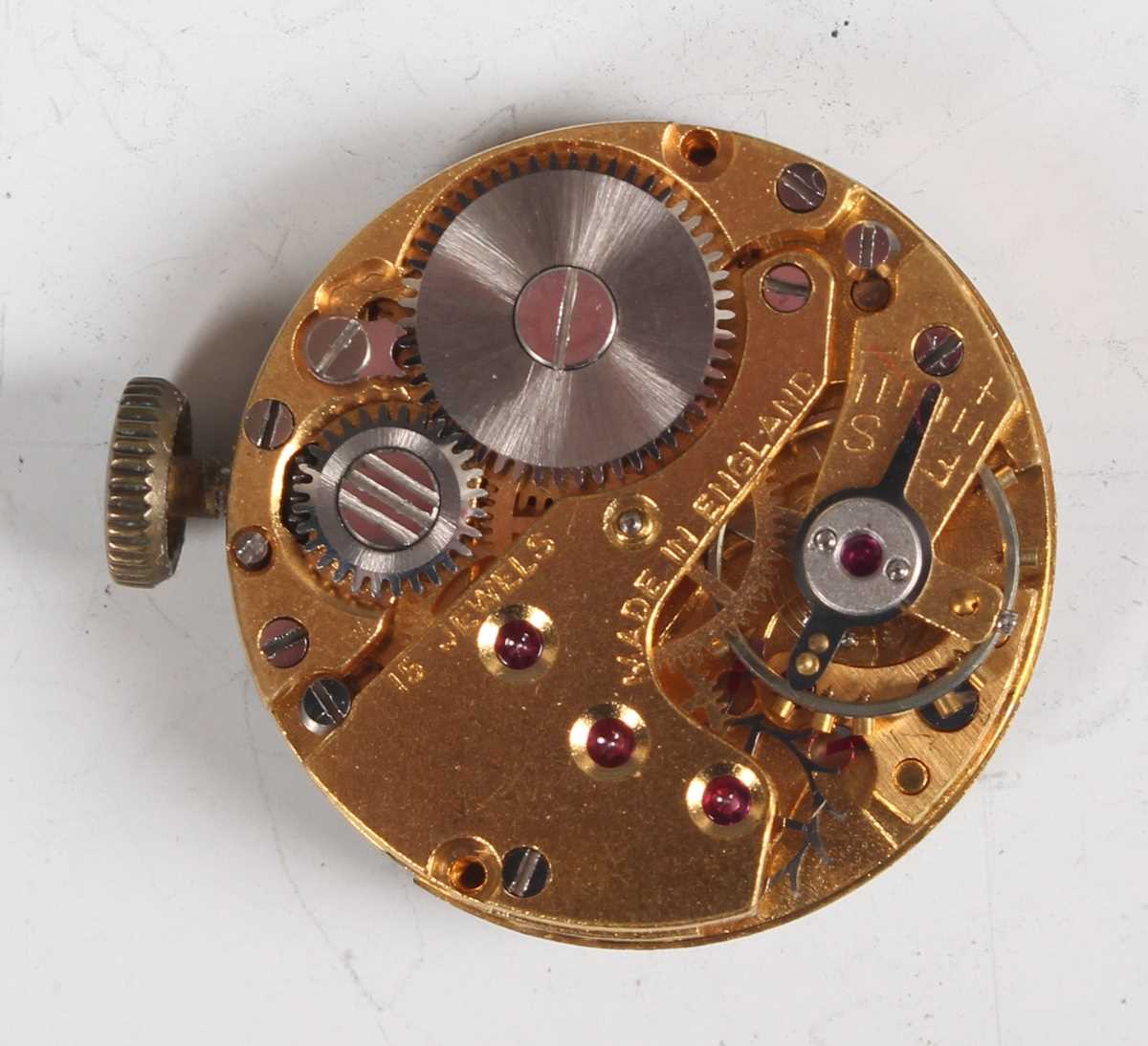 A 9ct gold circular cased lady's wristwatch, the enamelled dial with Arabic numerals, on a sprung - Image 3 of 10