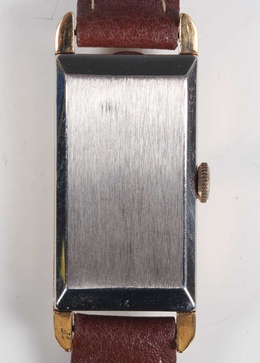 A Rolex Prince Observatory gilt metal fronted and steel backed rectangular cased gentleman's - Image 4 of 6