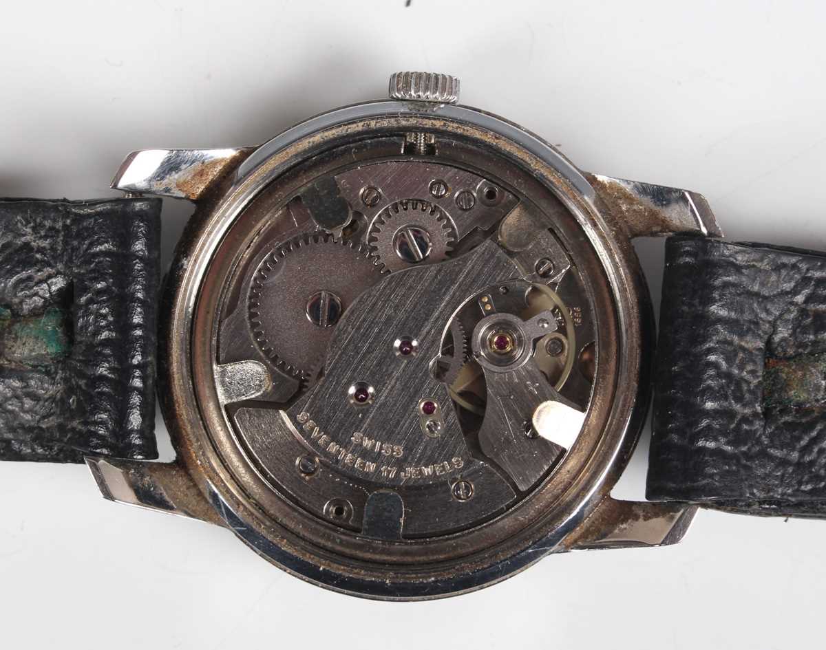 A Marvin Flying Dutchman Autodate gilt metal fronted and steel backed gentleman's wristwatch with - Image 8 of 11