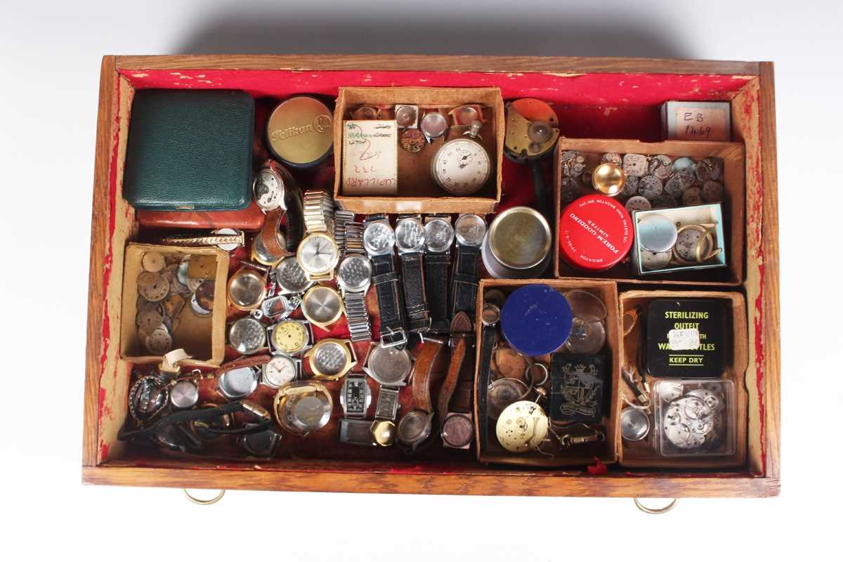 A large collection of pocket watch cases, movements and dials, including numerous Waltham examples - Image 6 of 11