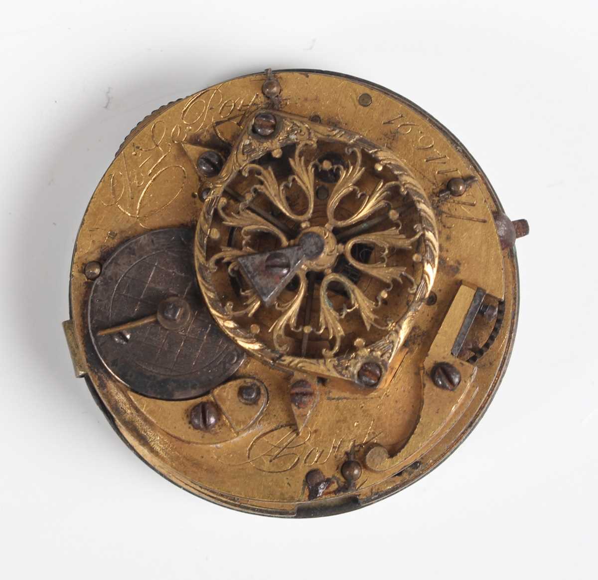 Three 18th century French gilt fusee pocket watch movements, each signed, including 'Michau a Paris' - Bild 23 aus 38