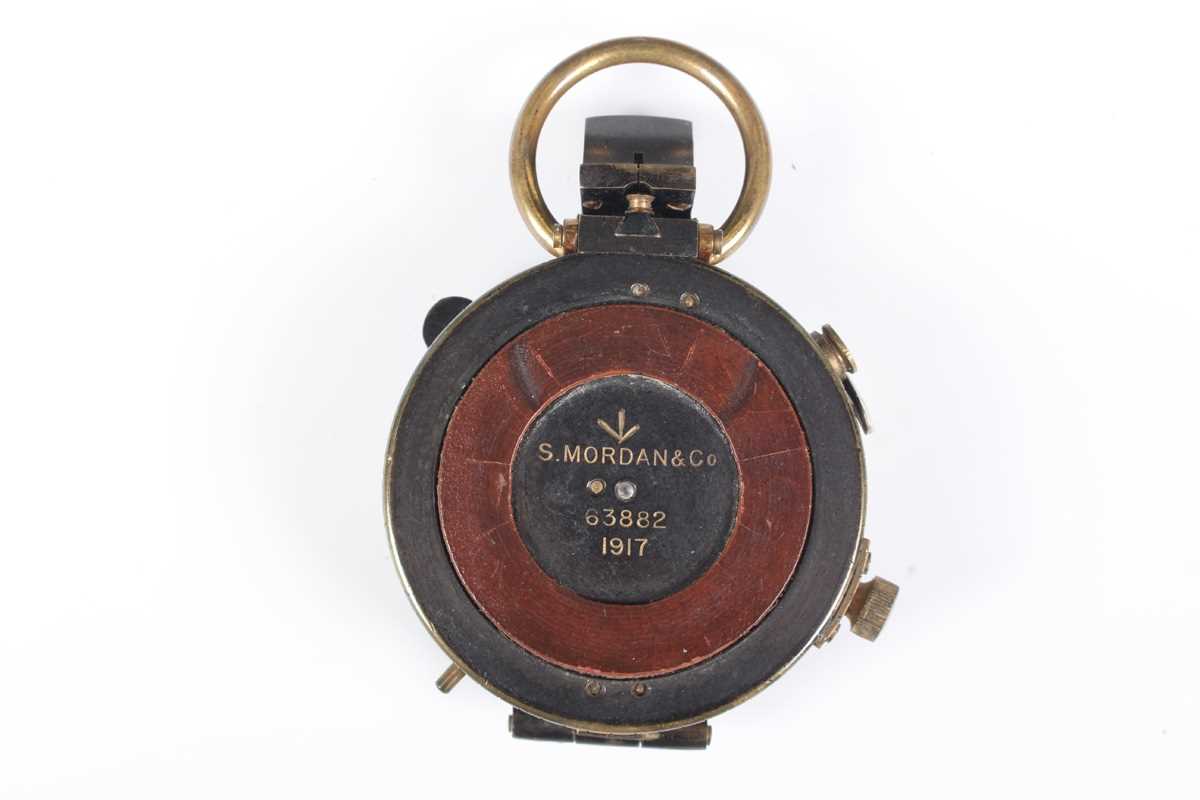 An early 20th century Negretti & Zambra lacquered brass cased pocket barometer, the signed - Image 11 of 13