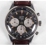 An Enicar Sherpa Graph stainless steel cased gentleman's chronograph wristwatch, Ref. 072-02-01 Mk