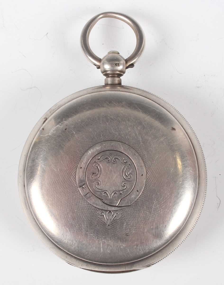 A silver cased keywind open-faced gentleman’s pocket watch, the gilt fusee lever movement - Image 8 of 10