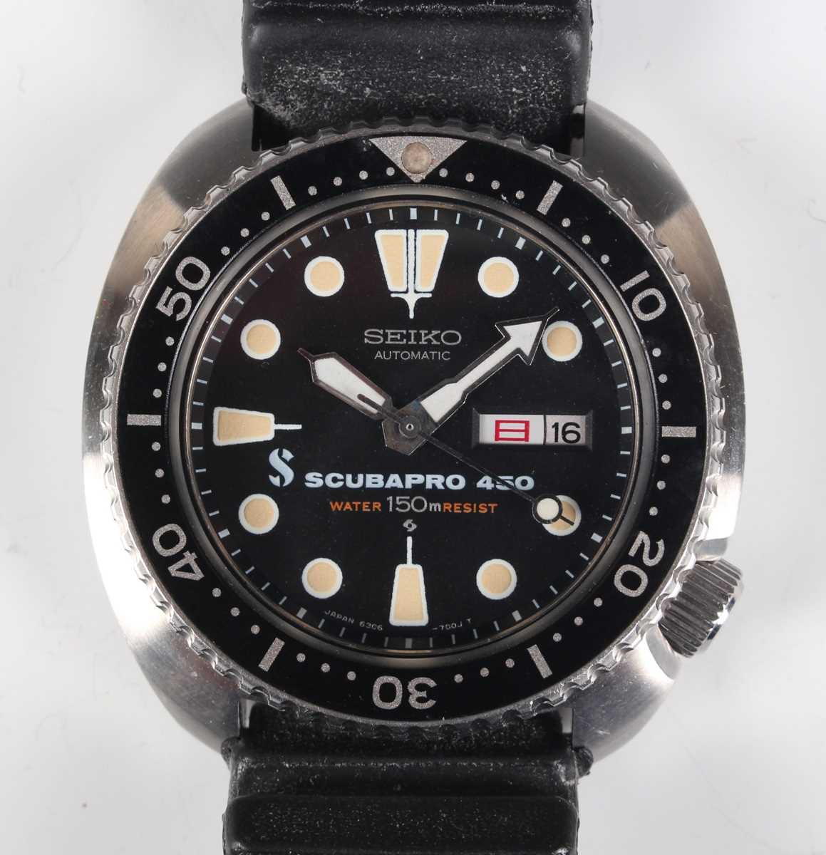 A Seiko Automatic Scubapro 450 150M stainless steel cased gentleman's diver's wristwatch, Ref.