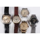 A group of five gentlemen's wristwatches, comprising a Smiths Imperial wristwatch with signed