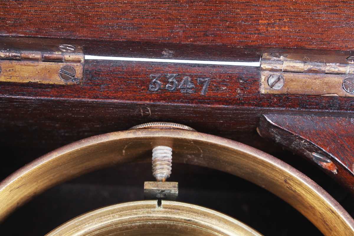 A late 19th/early 20th century marine chronometer, the two day chain fusee movement with maintaining - Bild 12 aus 17