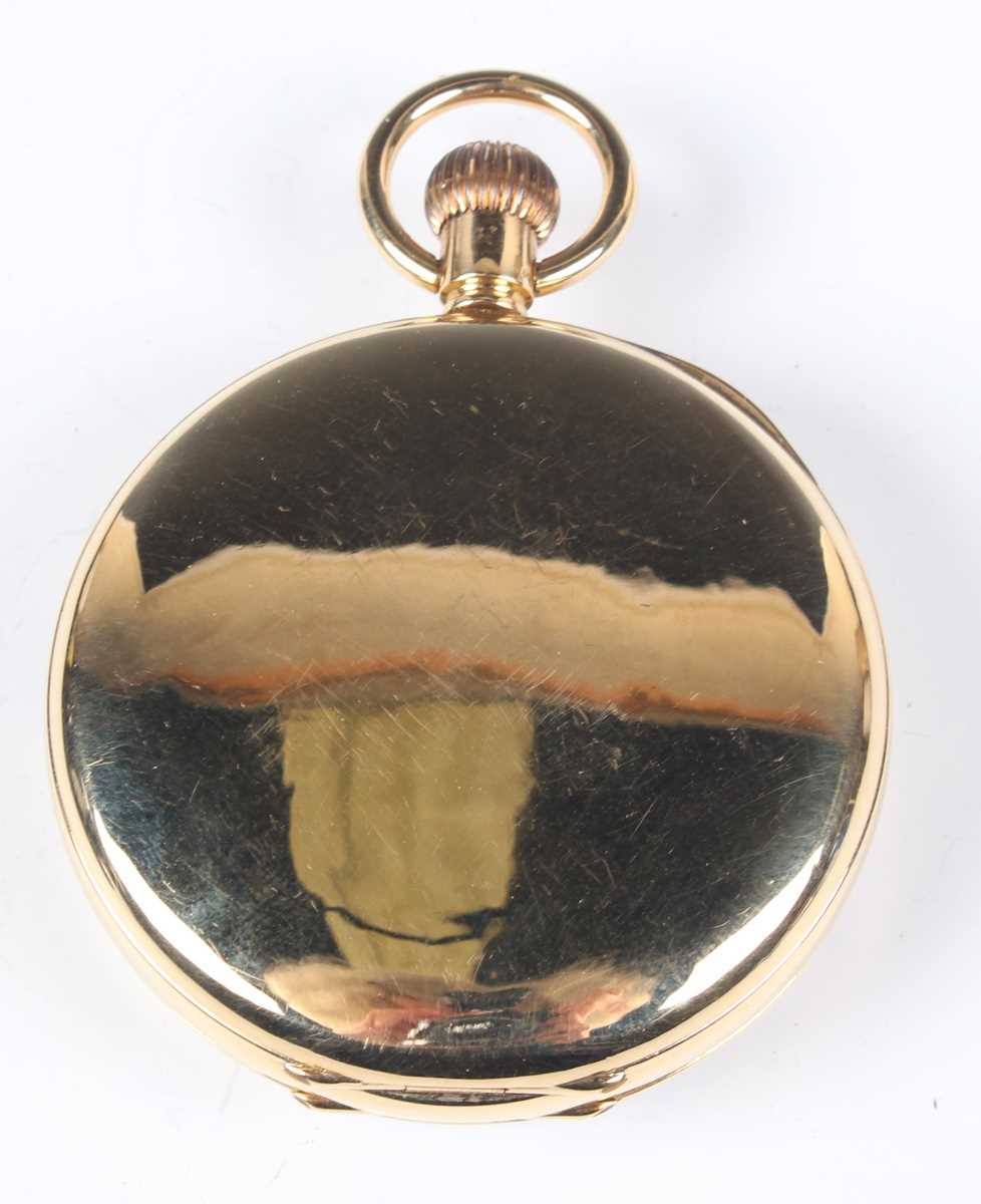 An early 20th century 18ct gold cased keyless wind open-faced quarter repeating gentleman's pocket - Image 5 of 6