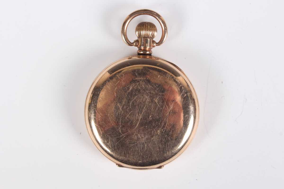 A Waltham gilt metal hunting cased keyless wind gentleman's pocket watch, the signed dial with - Image 6 of 13
