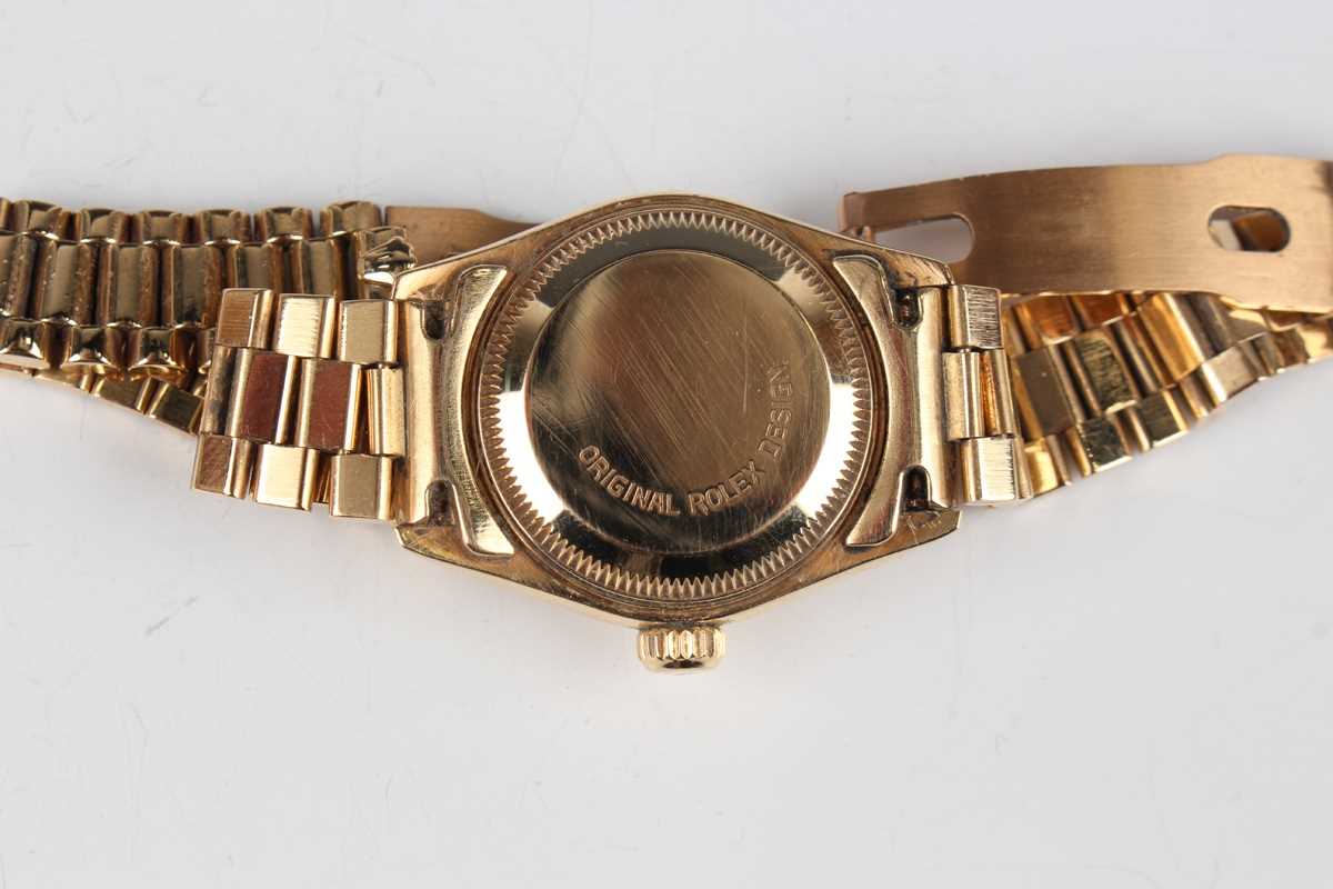 A Rolex Oyster Perpetual Datejust 18ct gold lady's bracelet wristwatch, Ref. 69178, circa 1991, with - Image 2 of 13