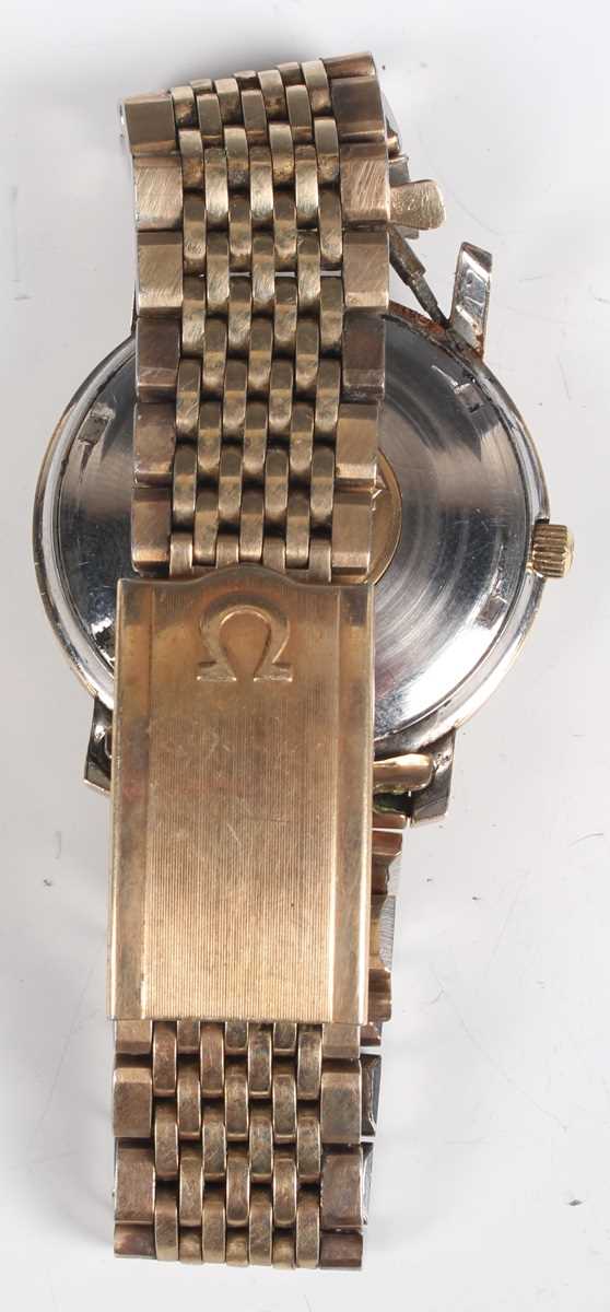 An Omega Automatic Constellation gilt metal gentleman's bracelet wristwatch, the signed silvered - Bild 4 aus 4