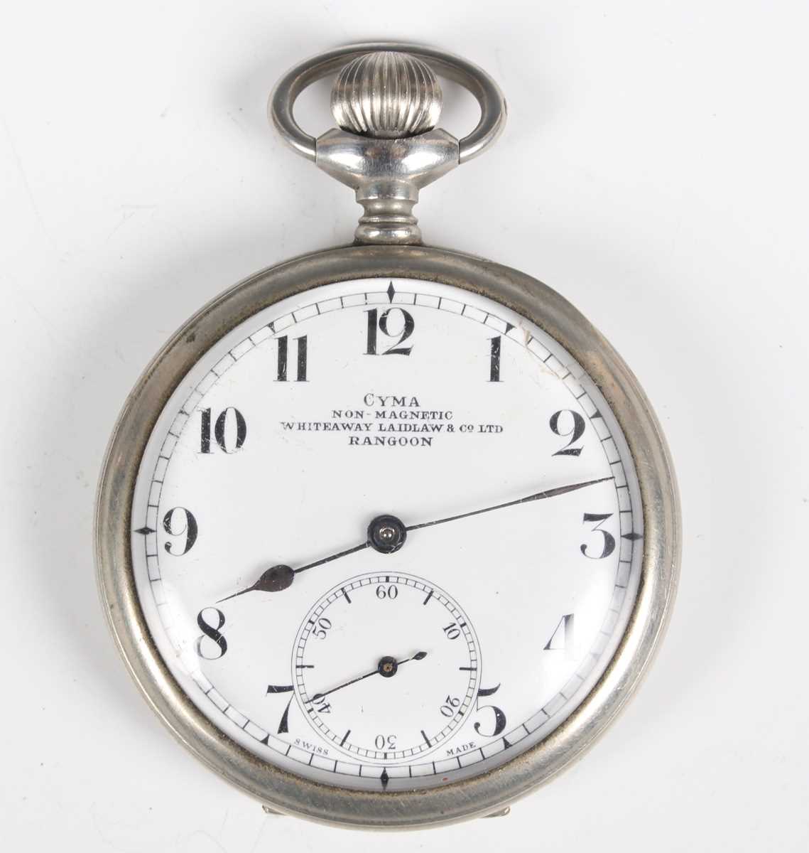 A Swiss hunting cased keywind dual time gentleman's pocket watch, made for the Japanese market, with - Bild 8 aus 10