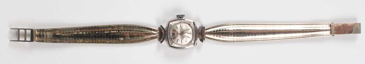 A Tissot 18ct white gold lady’s bracelet wristwatch, the signed silvered dial with baton hour - Image 6 of 6