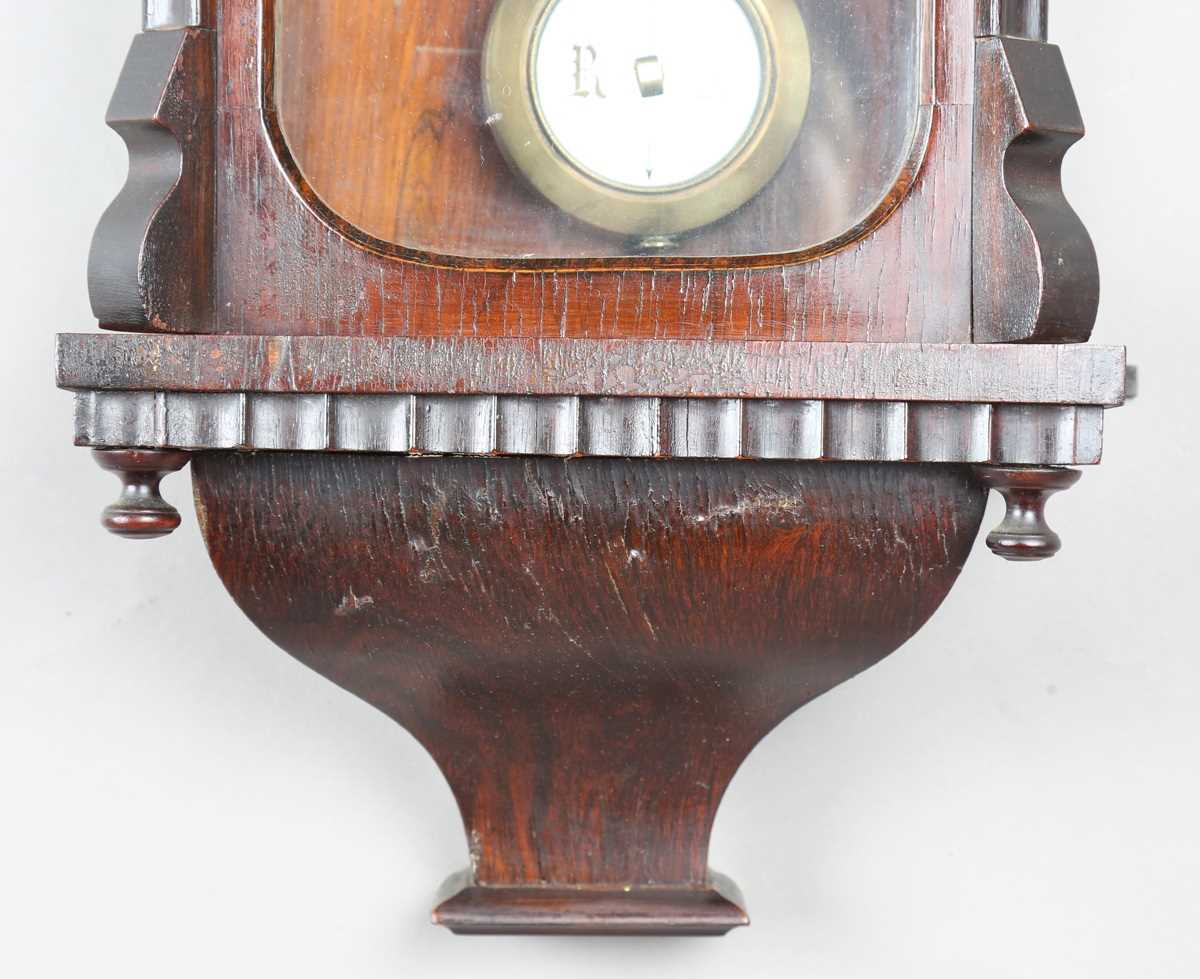 A late 19th century simulated rosewood cased Vienna style wall timepiece with single train movement, - Bild 4 aus 5