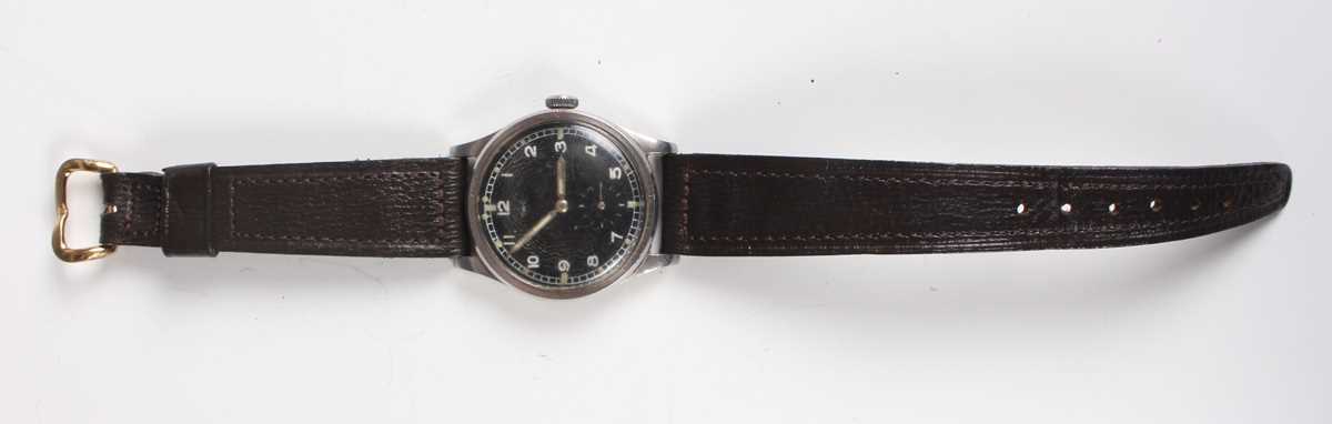 An International Watch Co (IWC) steel cased gentleman's wristwatch, circa 1943-44, the signed and - Image 5 of 5