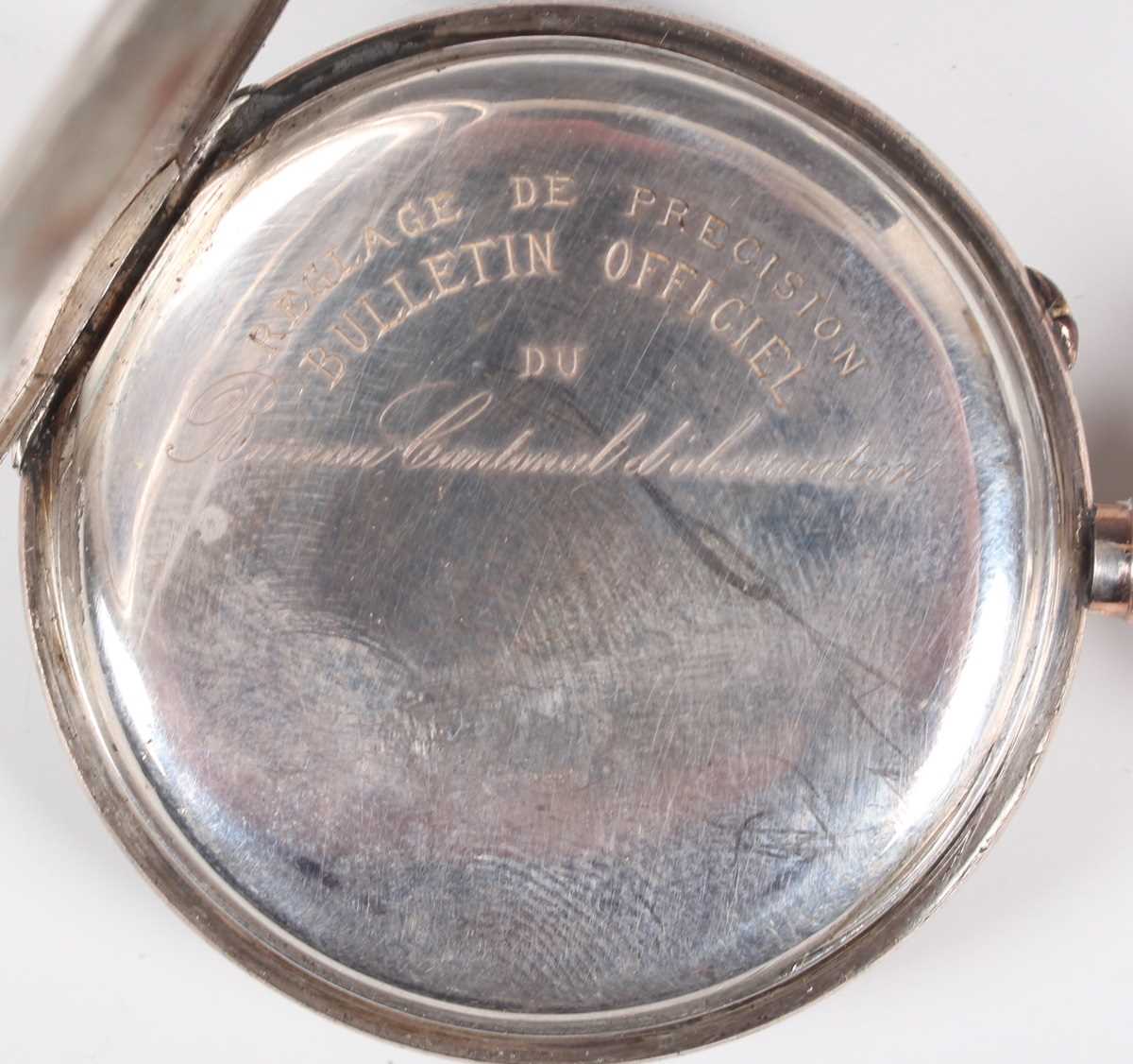 A silver cased keyless wind open faced gentleman's pocket watch, the dial detailed 'Johann Jorgo - Image 7 of 31