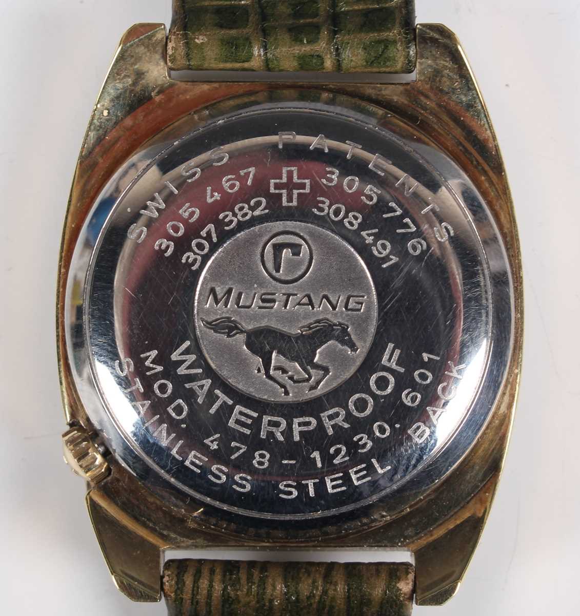 A Roamer Mustang D & D Indianapolis gilt metal fronted and steel backed gentleman's wristwatch, Ref. - Image 2 of 4