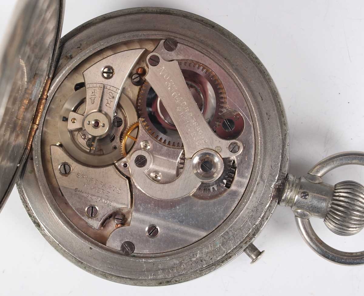 A Venner Time Switches Ltd nickel cased keyless wind chronograph pocket timer, the signed - Image 3 of 7