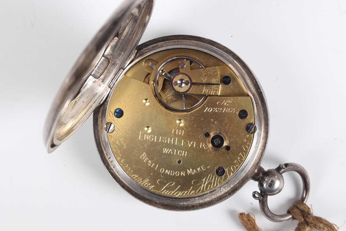 A J.W. Benson London silver cased keywind open-faced gentleman’s pocket watch, the movement detailed - Image 7 of 14