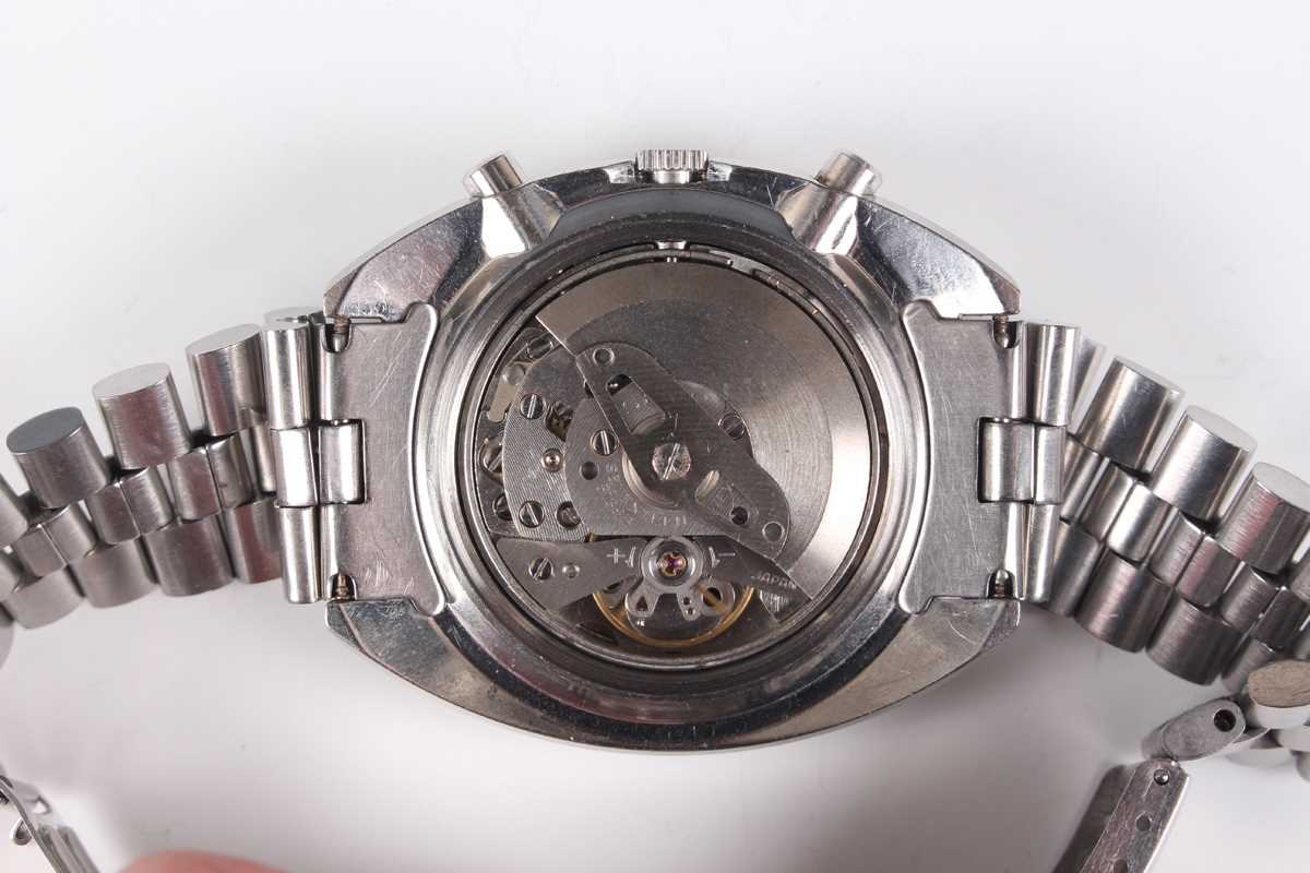 A Seiko 'Pogue' Chronograph Automatic stainless steel gentleman's bracelet wristwatch. Ref. 6139- - Bild 3 aus 6