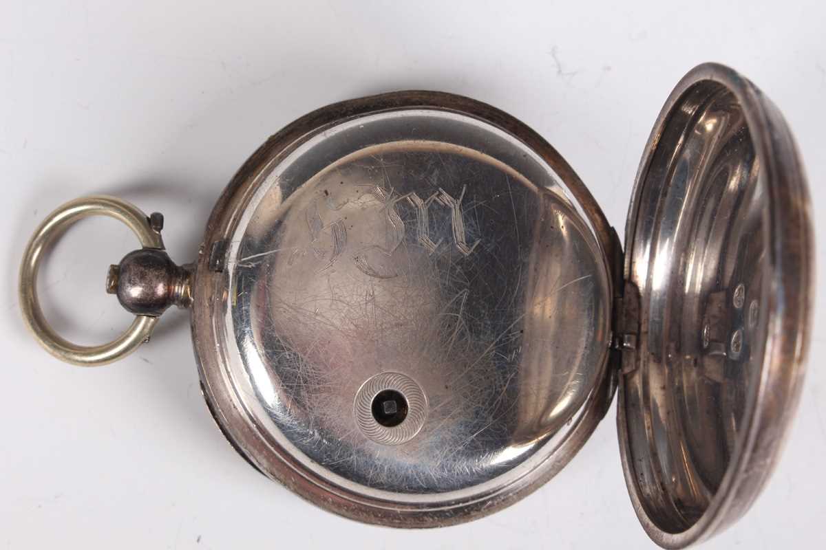 A J.W. Benson London silver cased keywind open-faced gentleman’s pocket watch, the gilt jewelled - Image 10 of 14