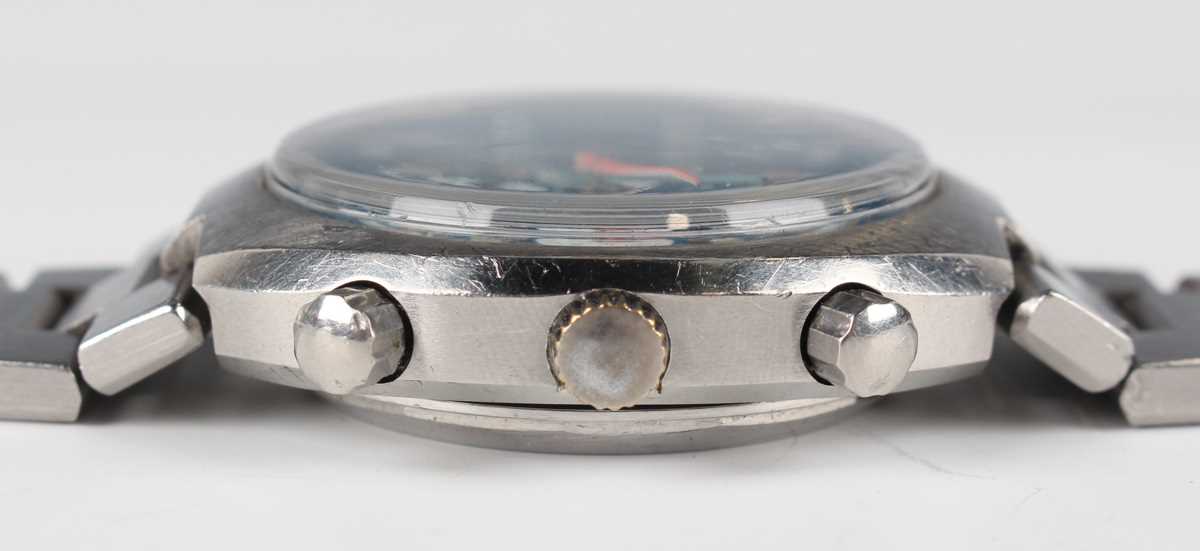 A Breitling Transocean chronograph stainless steel gentleman's bracelet wristwatch, Ref. 7102, circa - Image 5 of 6