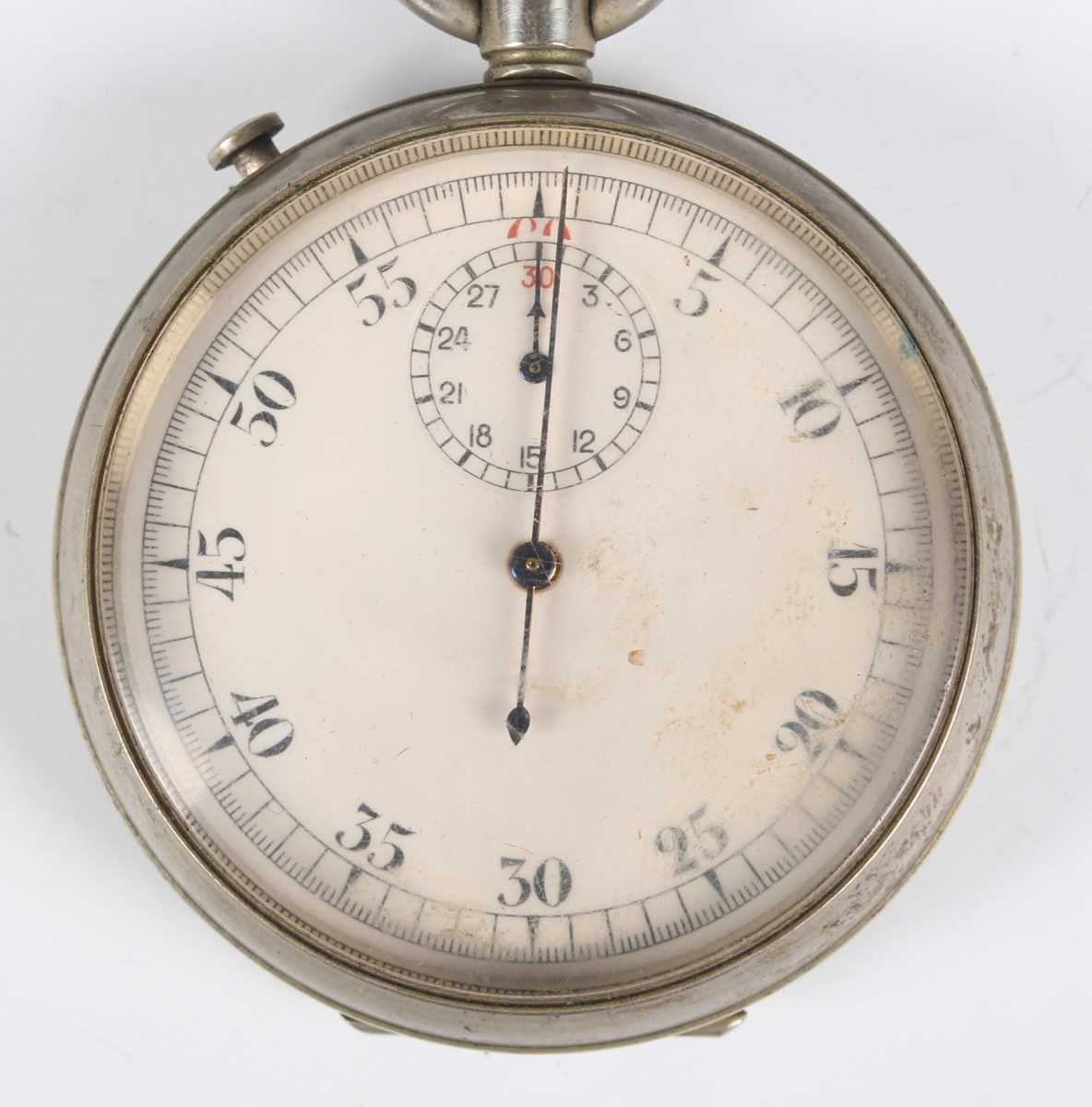 Two MoD issue base metal cased keyless wind open-faced thirty minute recording stopwatches, each - Image 10 of 13
