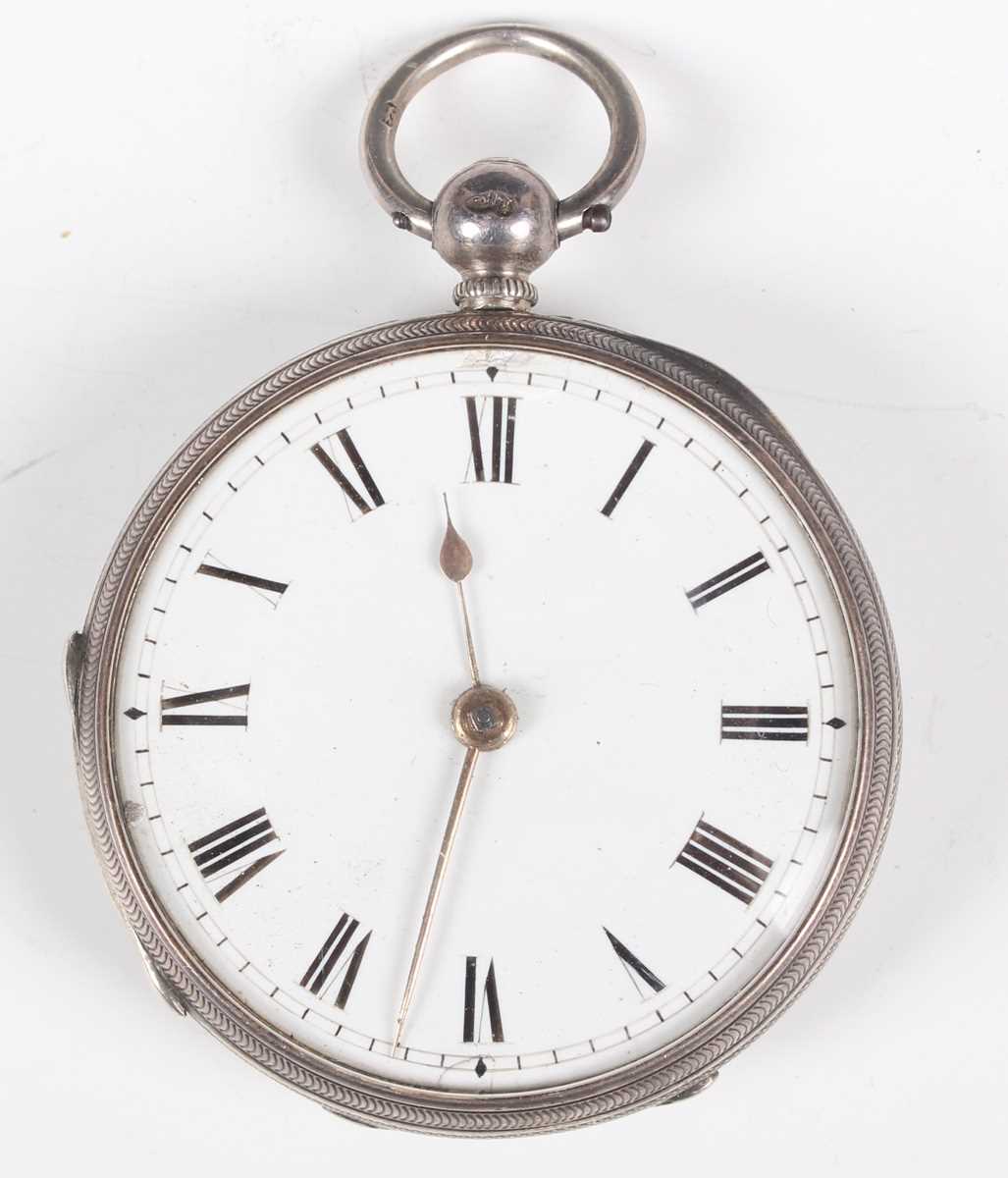 A silver cased keyless wind open faced gentleman's pocket watch, the dial detailed 'Johann Jorgo - Bild 21 aus 31