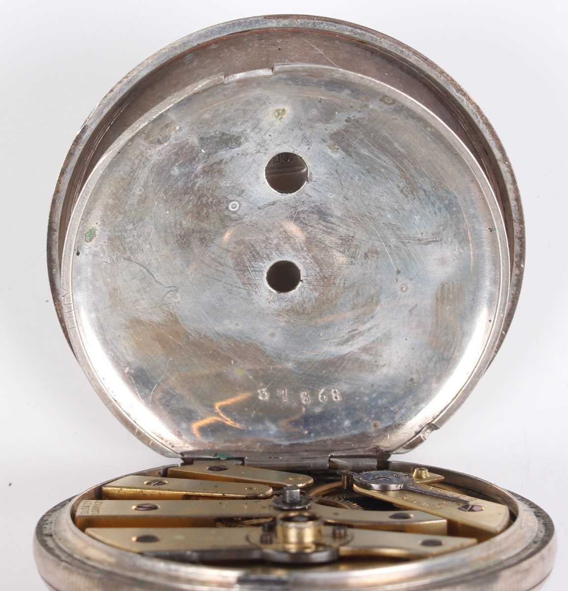 An Arnold & Dent silver cased keywind open-faced gentleman’s pocket watch, the gilt fusee movement - Image 5 of 24