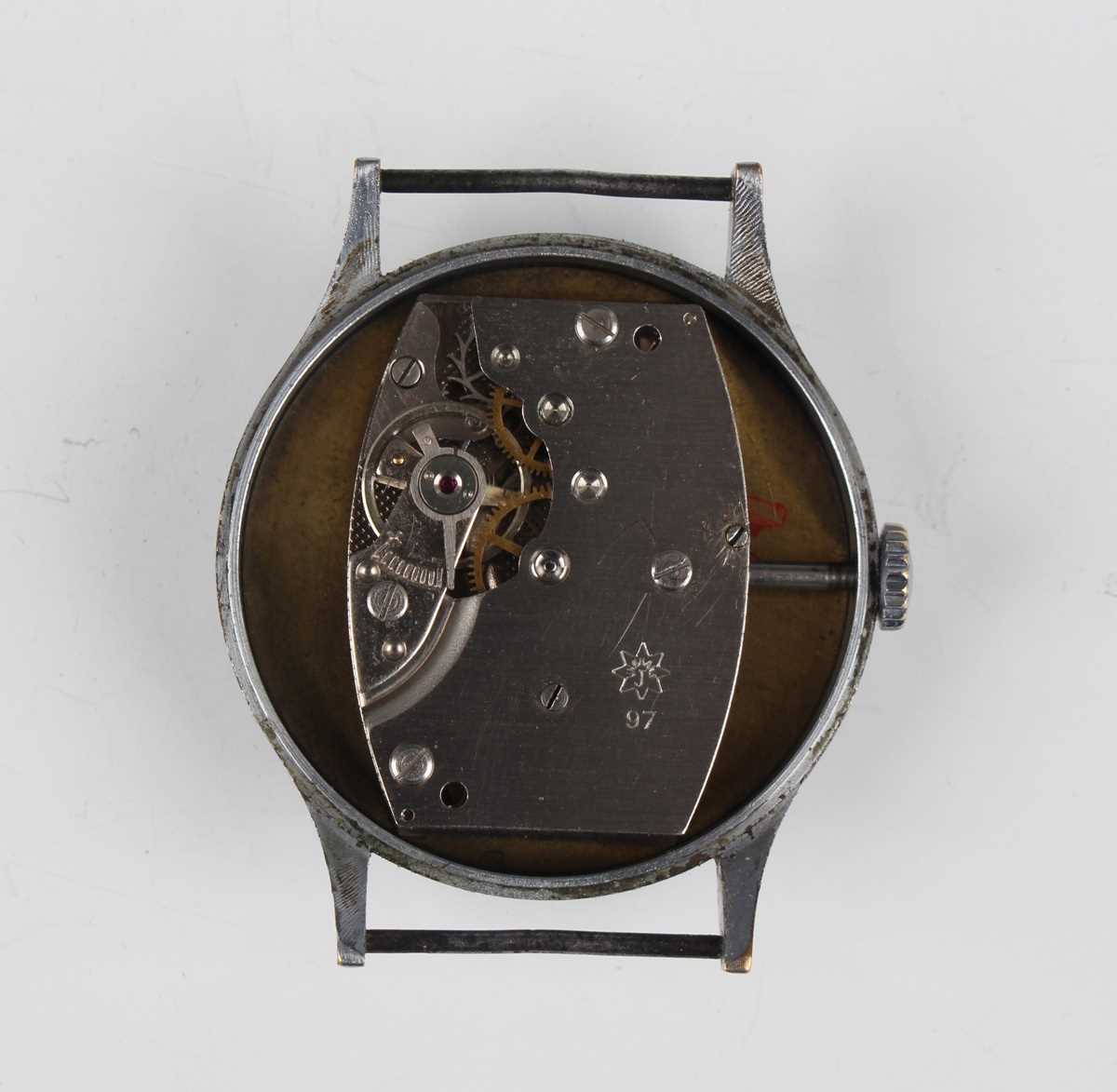 A Junghans military style chrome plated and steel backed circular cased gentleman's wristwatch, - Image 2 of 21