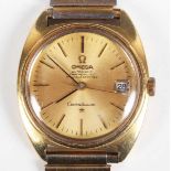An Omega Constellation Automatic 18ct gold cased gentleman's wristwatch, circa 1967, the signed