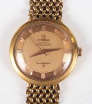 An Omega Constellation Automatic 18ct gold gentleman’s wristwatch, the signed gilt dial with arrow
