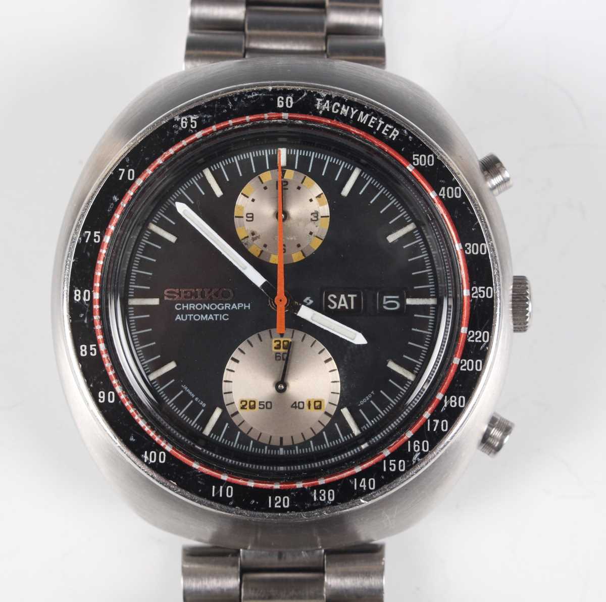 A Seiko Yachtman/UFO Chronograph Automatic stainless steel gentleman's bracelet wristwatch, Ref.