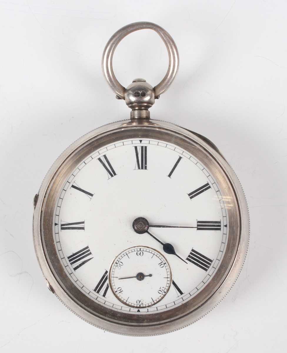A silver cased keywind open-faced gentleman’s pocket watch, the gilt fusee lever movement - Image 2 of 10