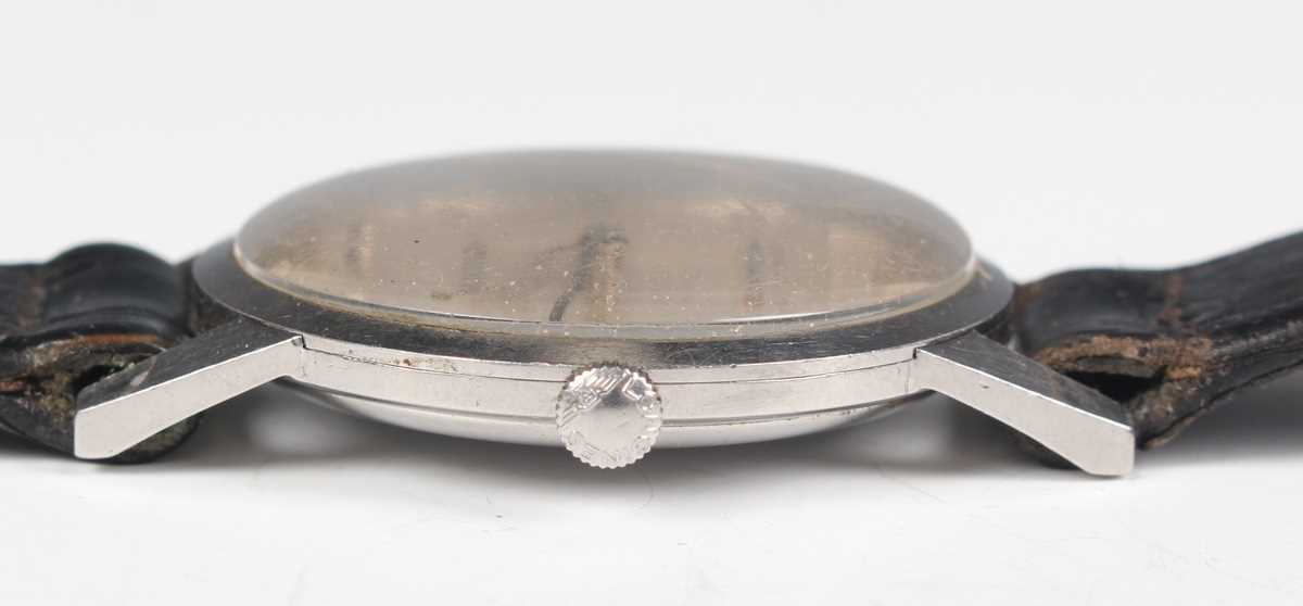 A Longines stainless steel circular cased gentleman's wristwatch, Ref. 7888 4, circa 1960, the - Image 5 of 7