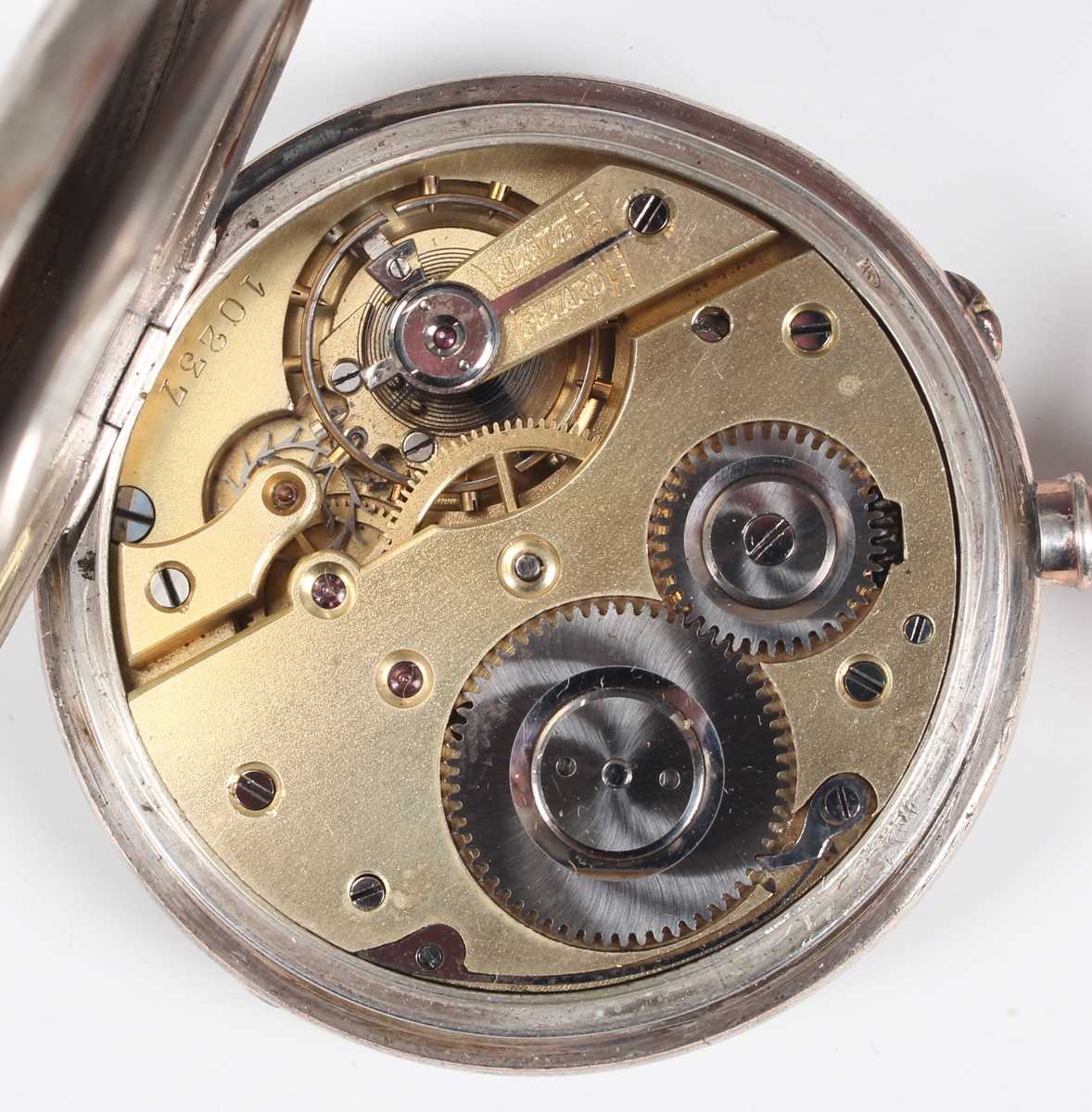 A silver cased keyless wind open faced gentleman's pocket watch, the dial detailed 'Johann Jorgo - Bild 6 aus 31