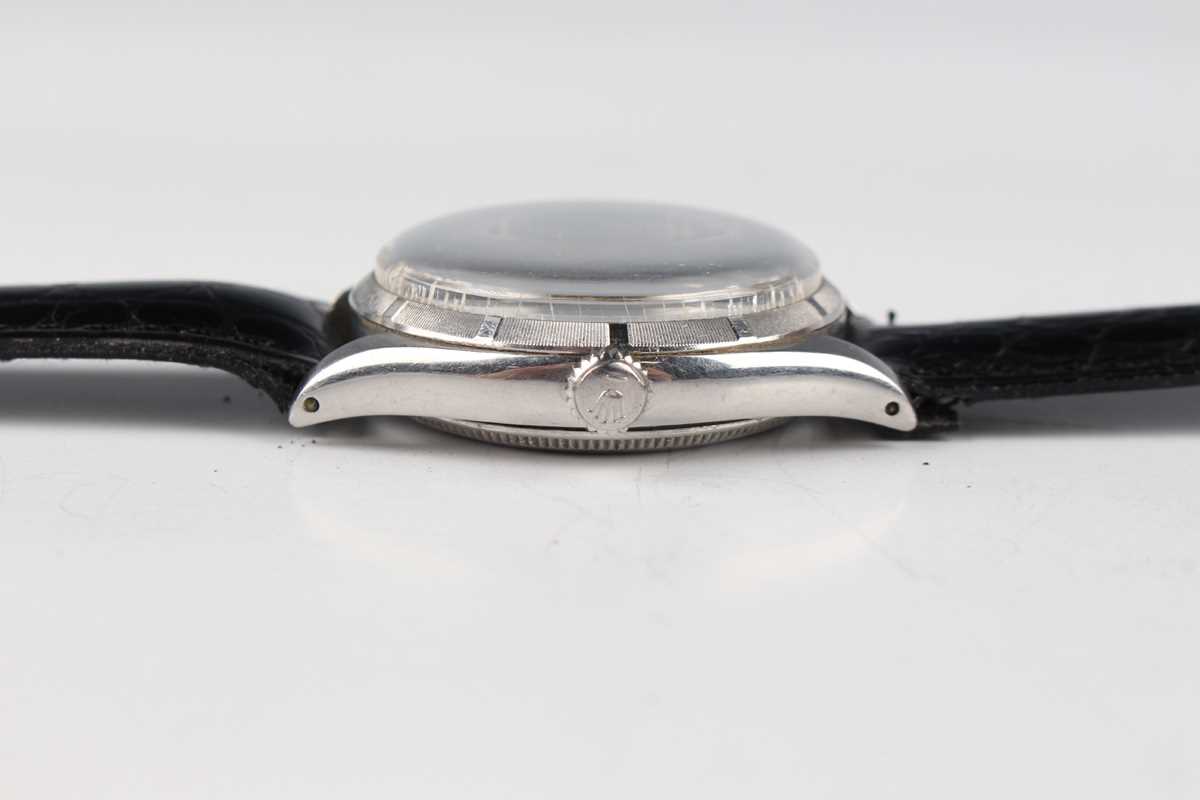 A Rolex Oyster-Perpetual steel cased gentleman's wristwatch, Ref. 6565, circa 1957, with signed - Image 6 of 8