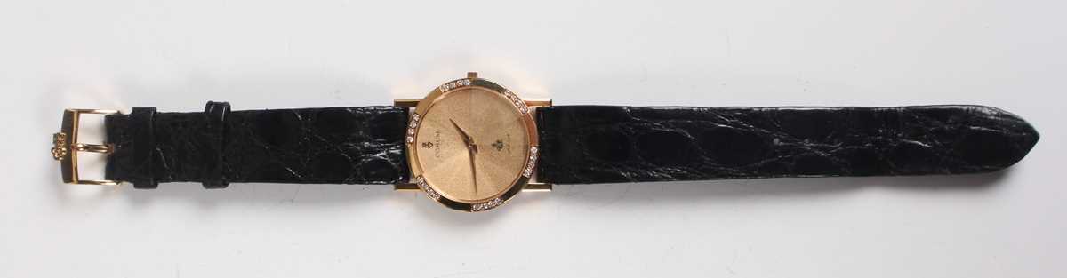 A Corum 18ct gold cased and diamond set Middle Eastern presentation gentleman's wristwatch, the - Image 4 of 5