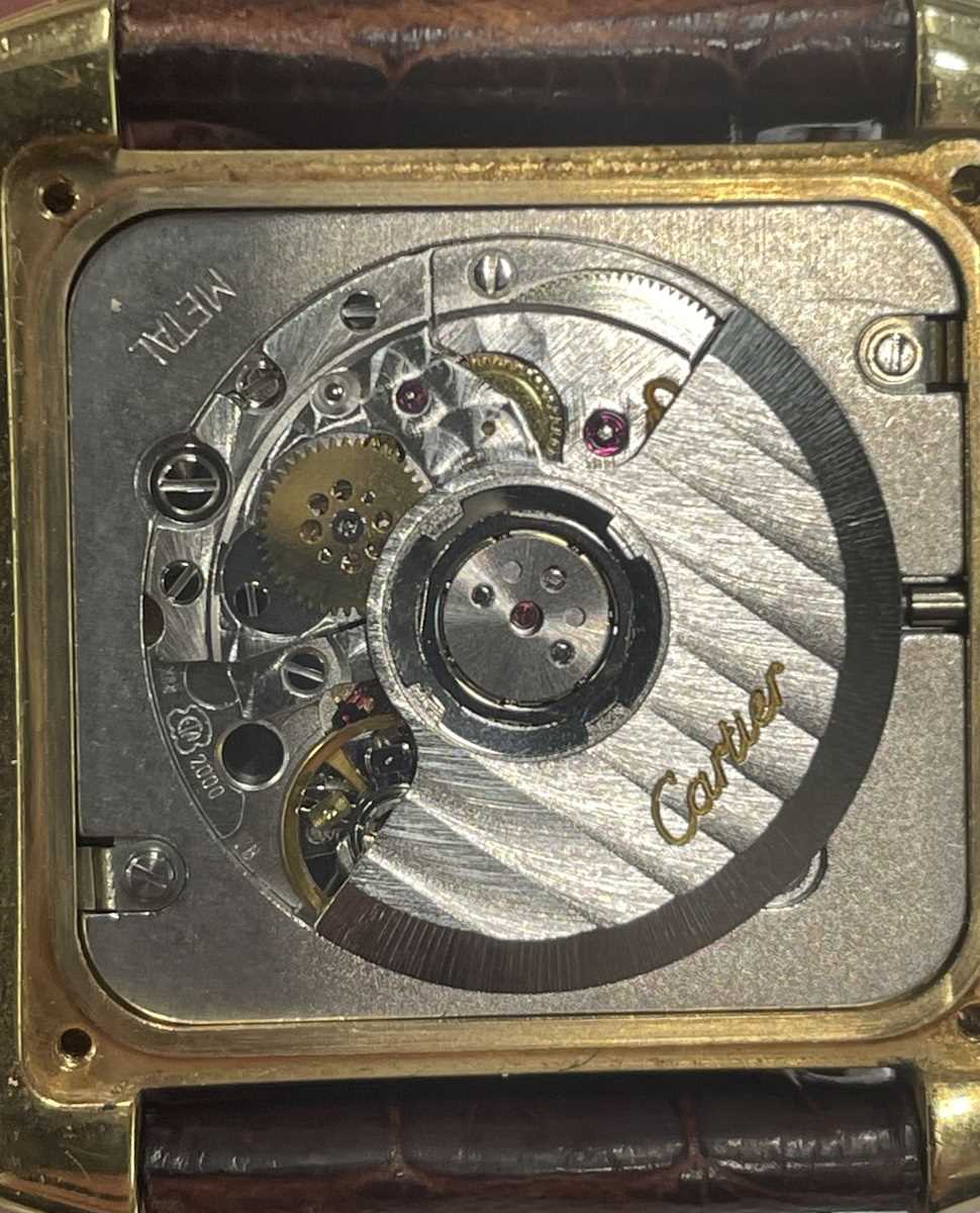 A Cartier Tank Française Automatic 18ct gold cased gentleman's wristwatch, Ref. 1840, with signed - Bild 7 aus 7