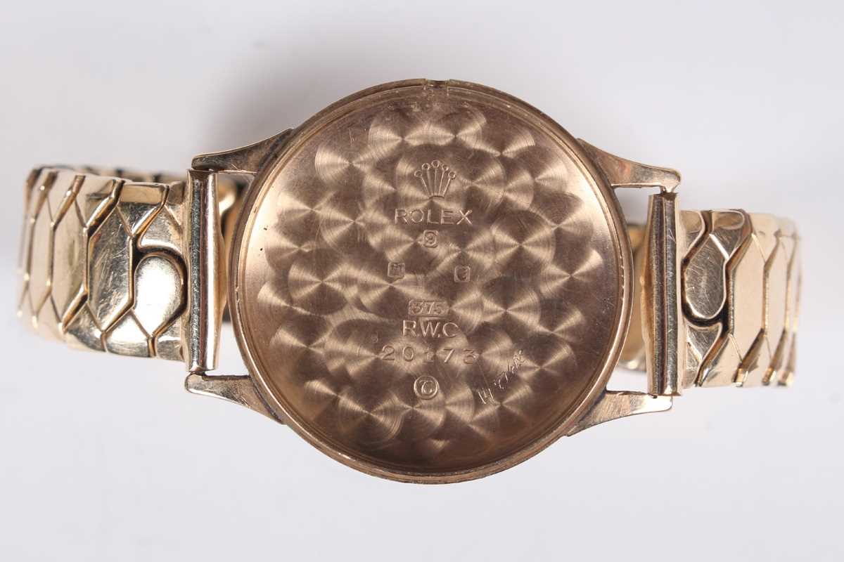 A Tudor 9ct gold circular cased gentleman's wristwatch with signed and jewelled movement, the signed - Image 4 of 5