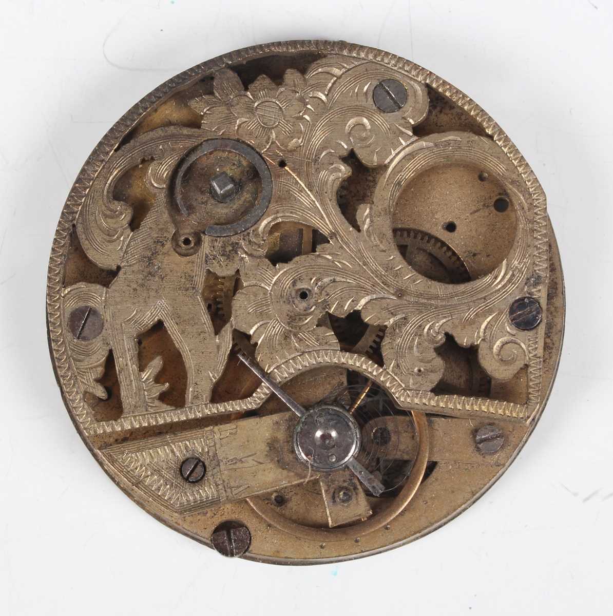 Three 18th century French gilt fusee pocket watch movements, each signed, including 'Michau a Paris' - Bild 35 aus 38