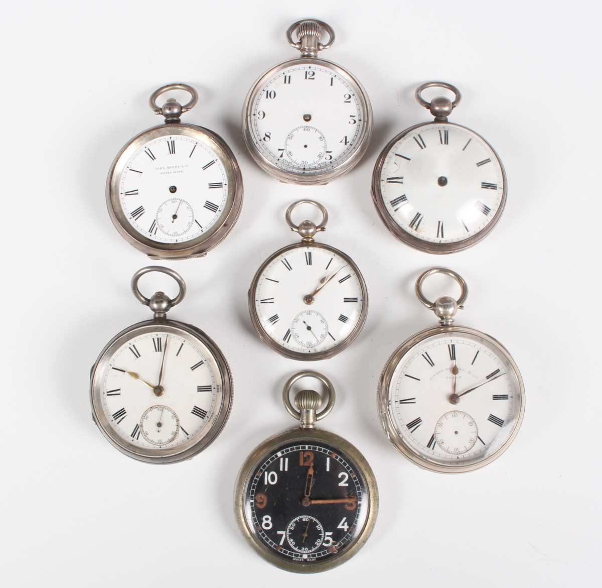 A Victorian silver cased keywind open faced gentleman's pocket watch with gilt fusee movement, the