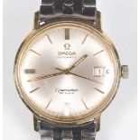 An Omega Seamaster De Ville Automatic gilt metal fronted and steel backed gentleman's wristwatch,