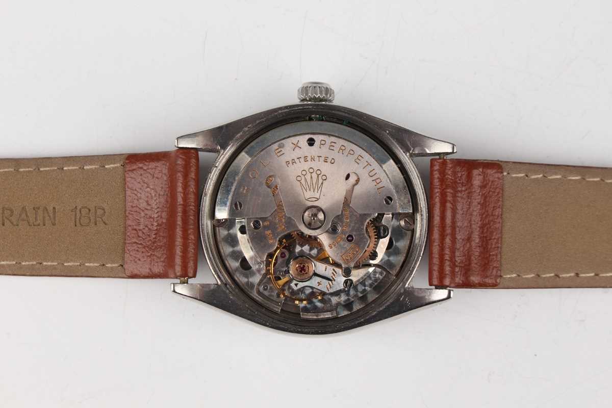 A Rolex Oyster-Perpetual steel cased gentleman's wristwatch, Ref. 6569, circa 1957, with signed - Image 3 of 7