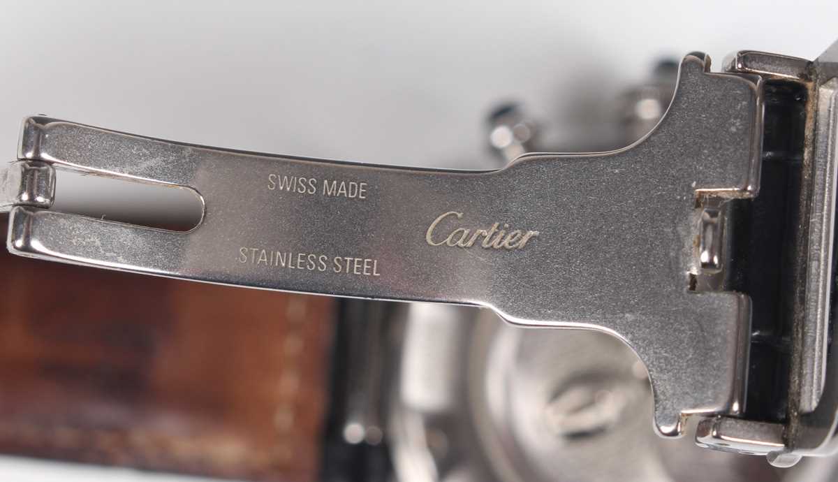 A Cartier Pasha automatic stainless steel cased gentleman's chronograph wristwatch, Ref. 2113, - Bild 6 aus 6