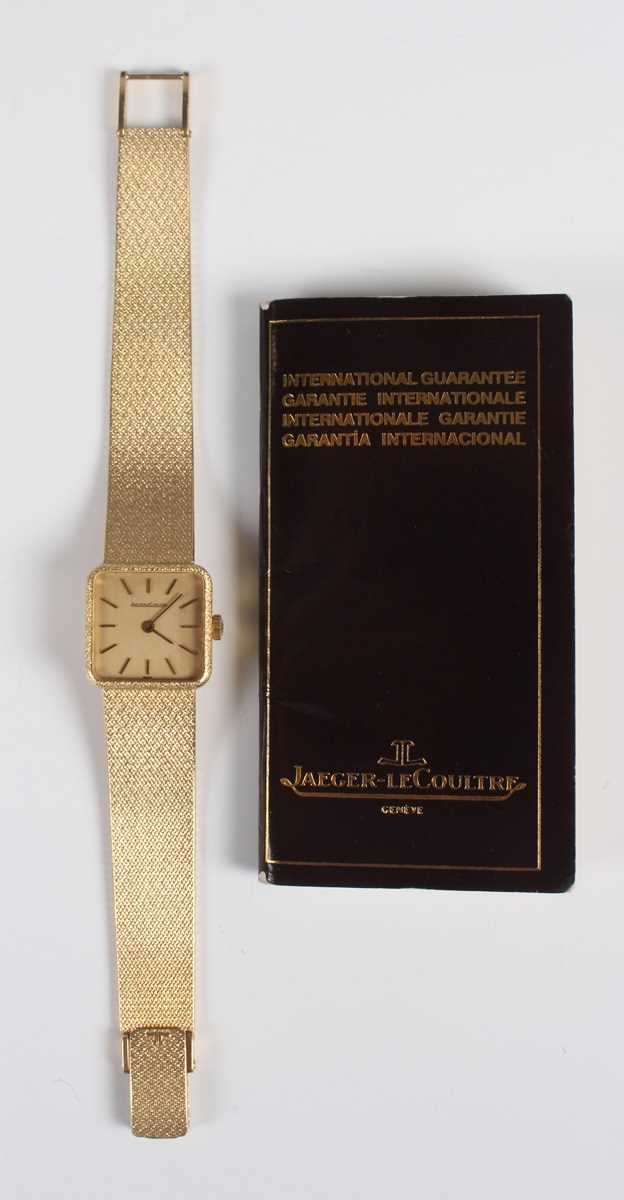 A Jaeger-LeCoultre 18ct gold lady's bracelet wristwatch with signed and jewelled 846 caliber - Image 7 of 7