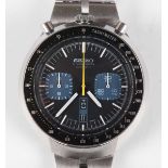 A Seiko 'Bullhead' Chronograph Automatic stainless steel gentleman's bracelet wristwatch, Ref 6138-