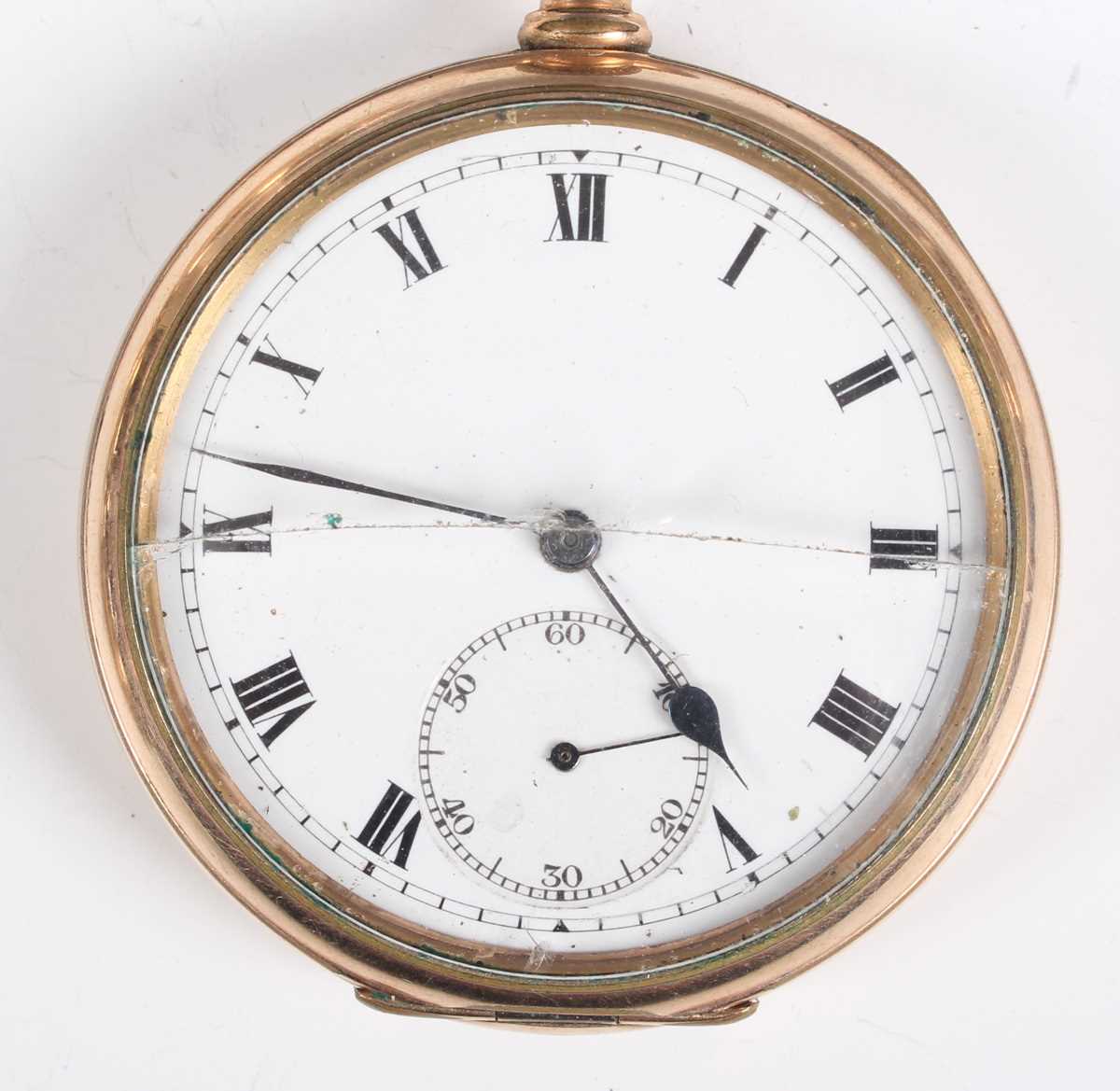 A gilt metal cased keyless wind open faced gentleman's dress pocket watch, the silvered dial with - Image 22 of 25